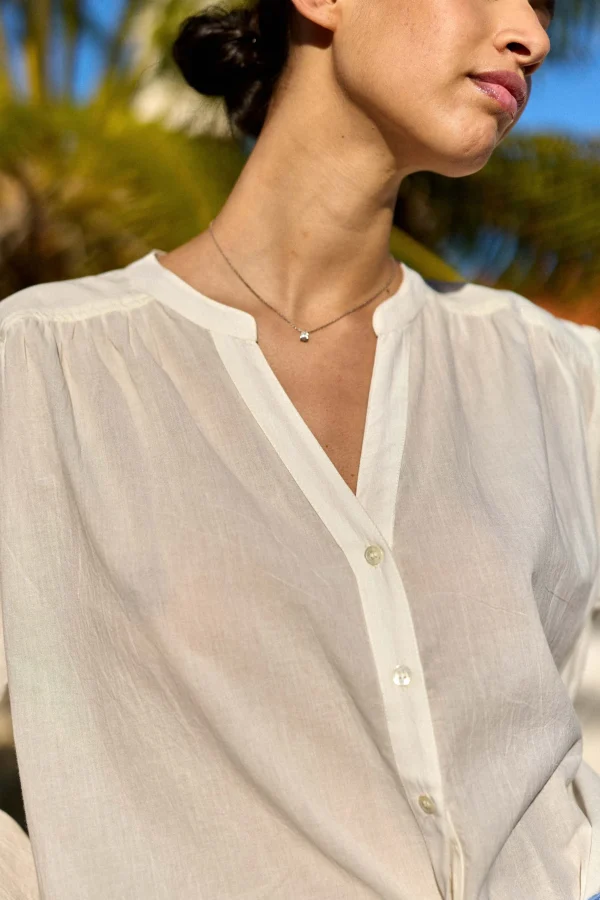 Outlet Blouse Bolia - Blanc Blouses & Chemisiers