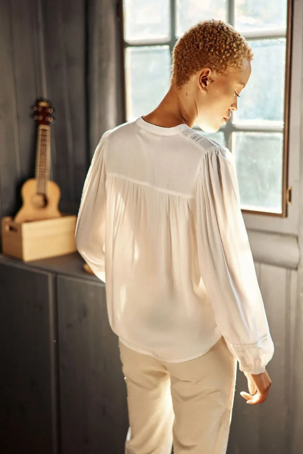 Best Blouse droite blanche - Brinley Blouses & Chemisiers