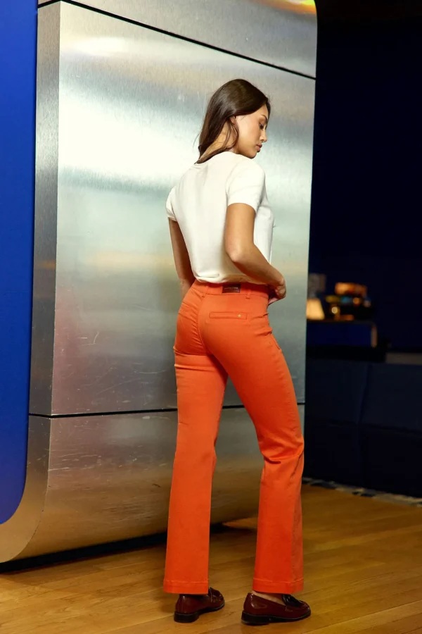 Fashion Jean flare Sonny - Orange Jeans