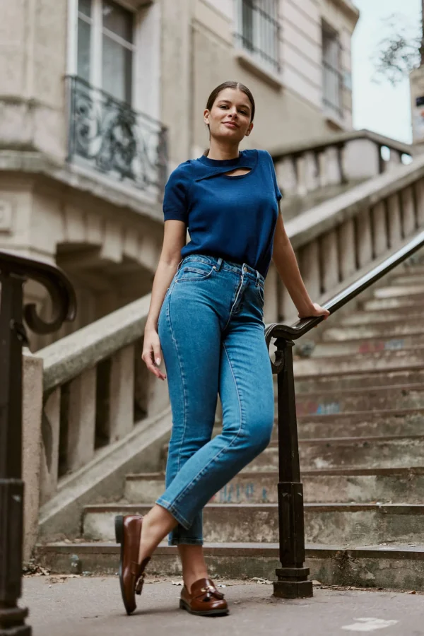 Outlet Jeans droit Brieg - Medium Stone Jeans