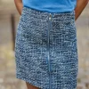 Discount Jupe en tweed Jane - Bleu Jupes & Shorts