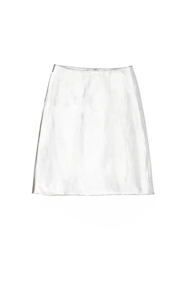 Hot Jupe Finley - 69-argent Ligne Cuir | Jupes & Shorts