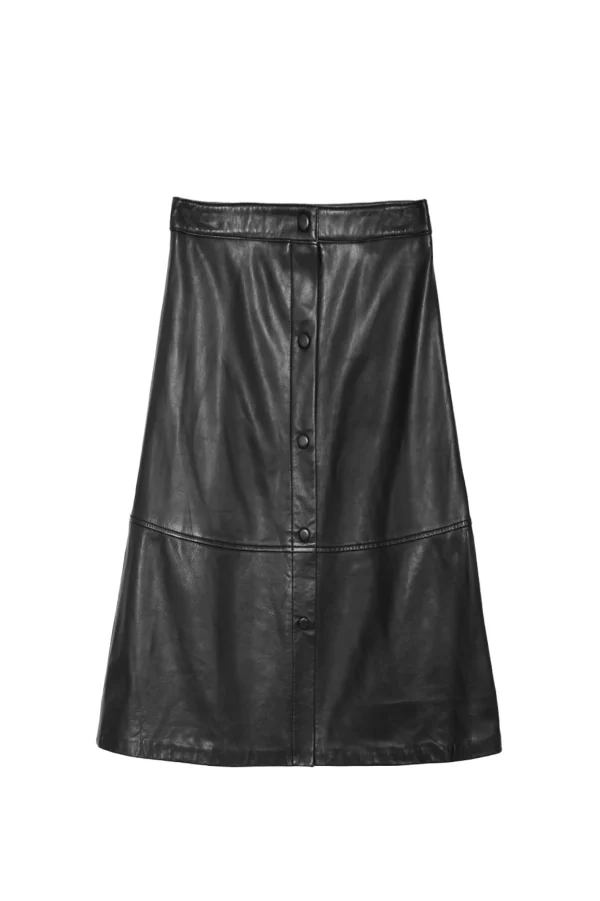 Clearance Jupe Jolene - Noir Ligne Cuir | Jupes & Shorts