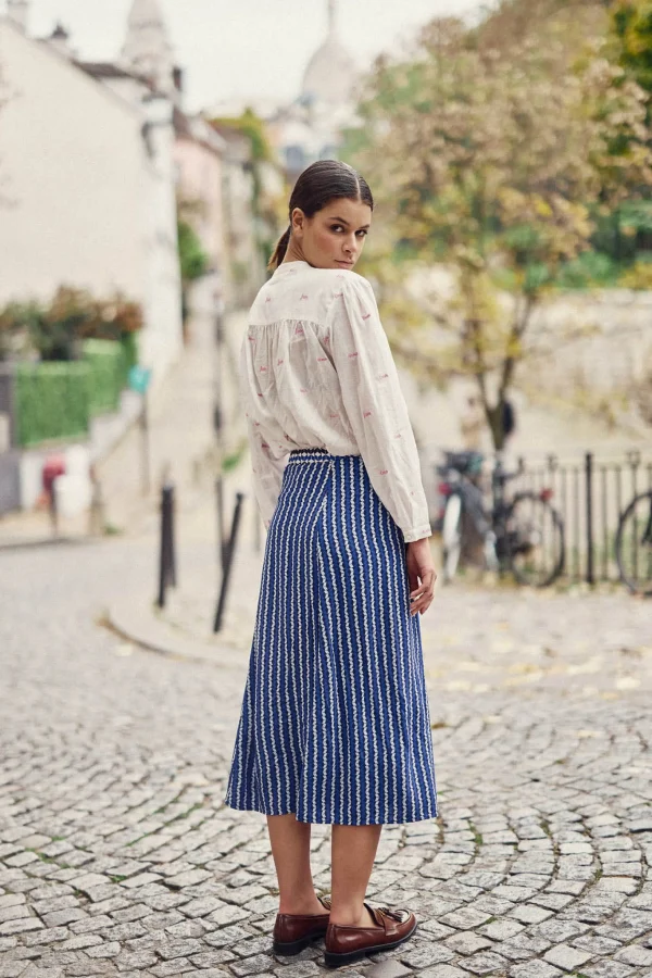 Sale Jupe midi Jendro - Géométrique bleu Jupes & Shorts