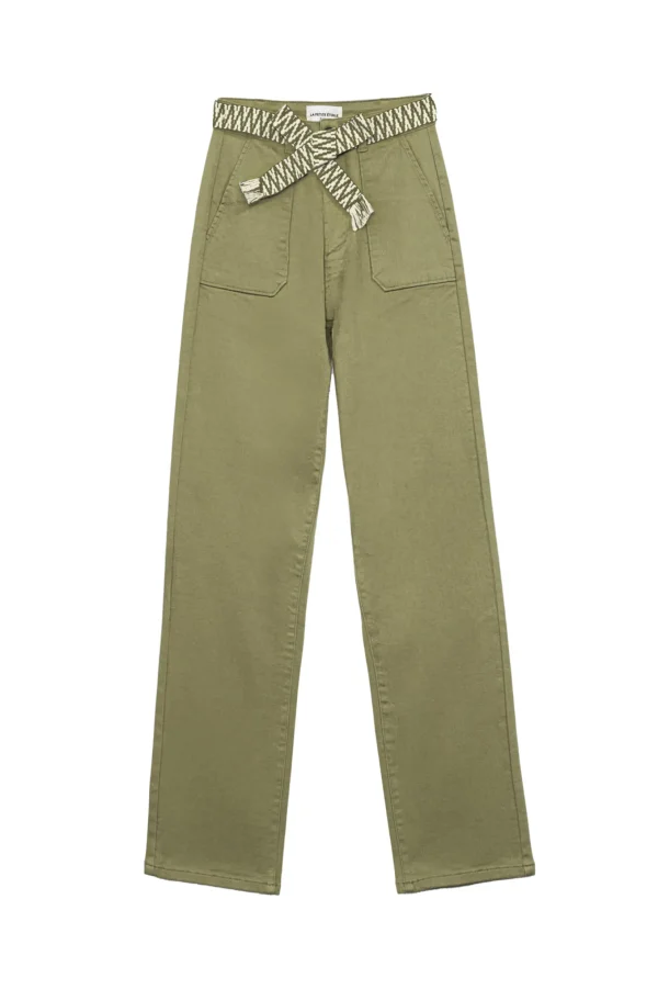 Online Pantalon droit Marisol - Kaki Pantalons