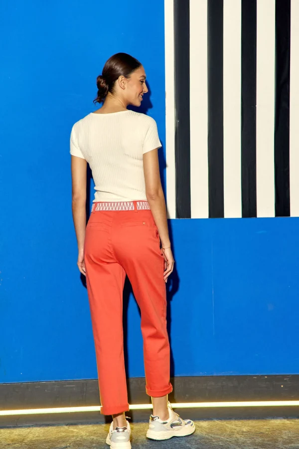 Best Pantalon droit Marisol - Orange Pantalons