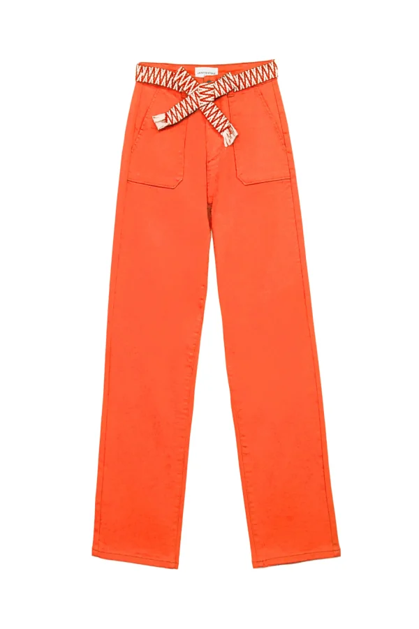 Best Pantalon droit Marisol - Orange Pantalons