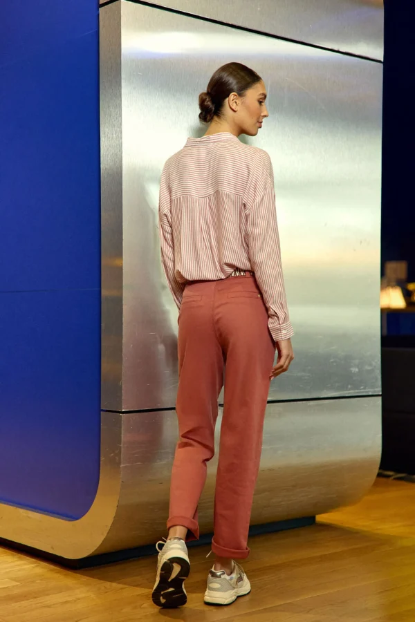 Online Pantalon droit Marisol - Vieux rose Pantalons