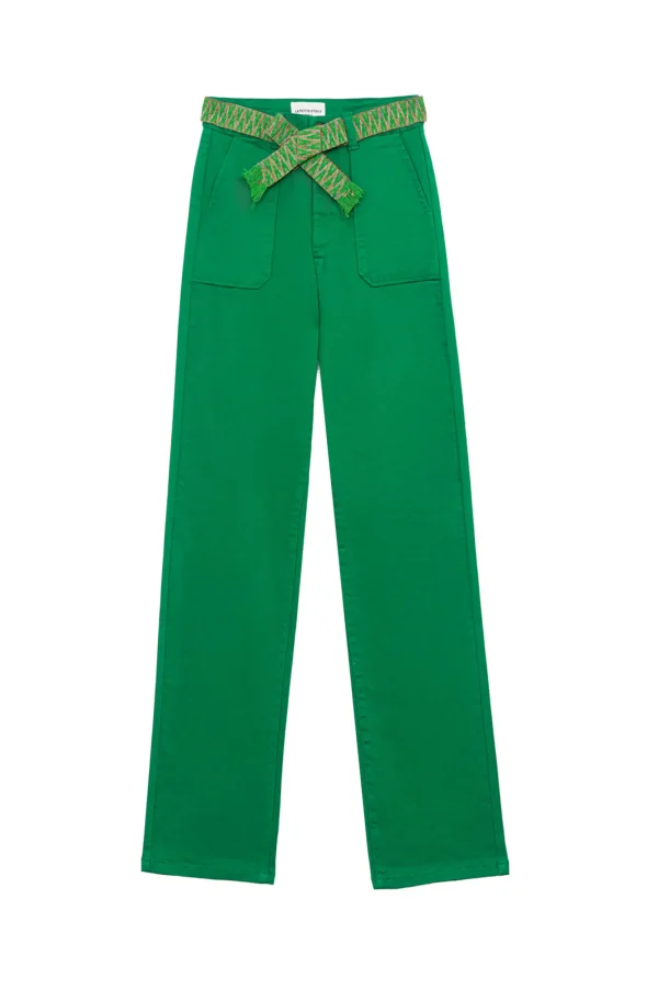 Best Pantalon droit Marisol - Vert Pantalons