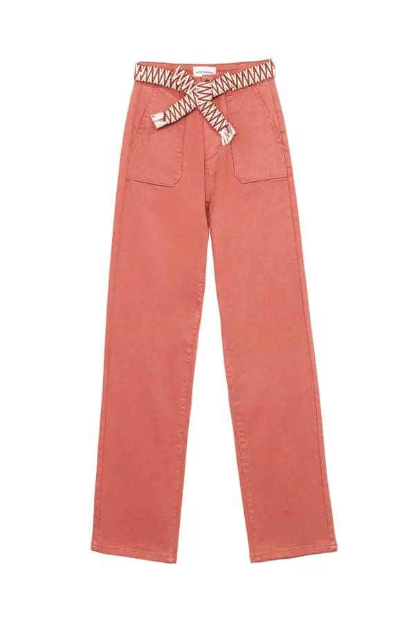 Online Pantalon droit Marisol - Vieux rose Pantalons