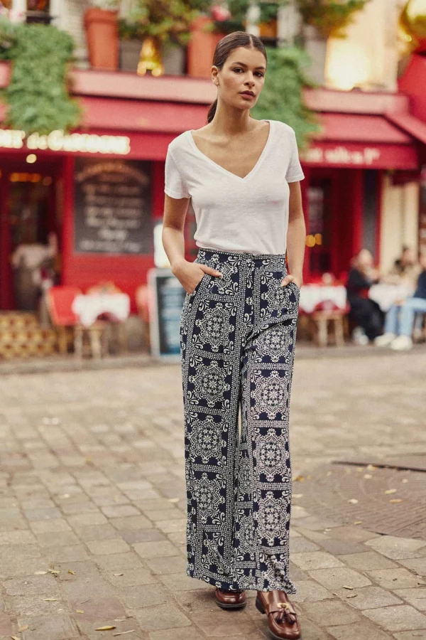 Hot Pantalon droit Pozo - Marine Pantalons