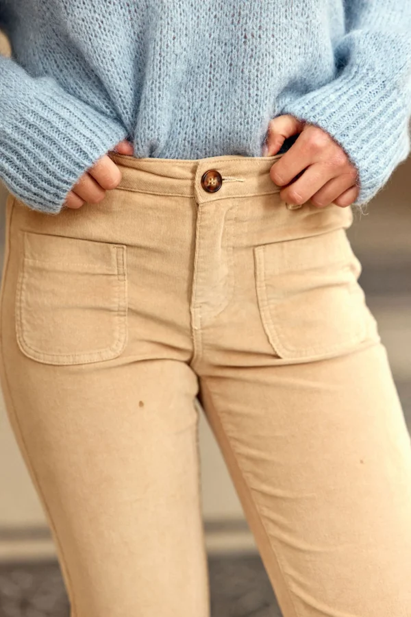 Discount Pantalon Sonny - 13-beige Pantalons