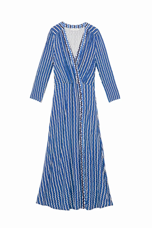 Sale Robe imprimé Rania - Géométrique bleu Robes & Combinaisons