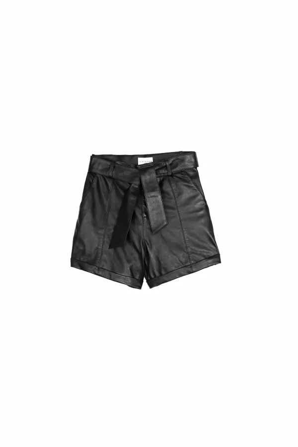 Fashion Short Racine - Noir Ligne Cuir | Jupes & Shorts