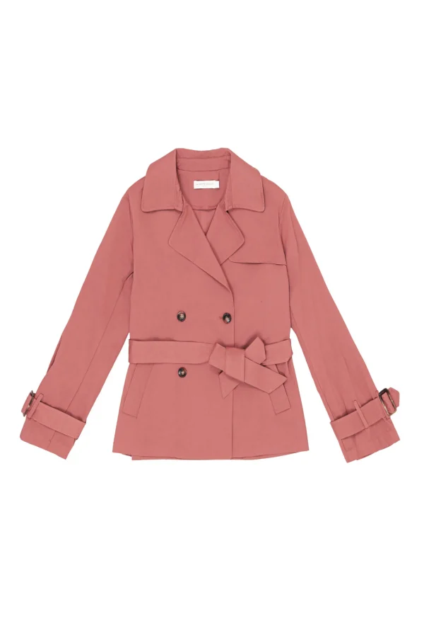 Discount Trench court Narago - Vieux rose Manteaux