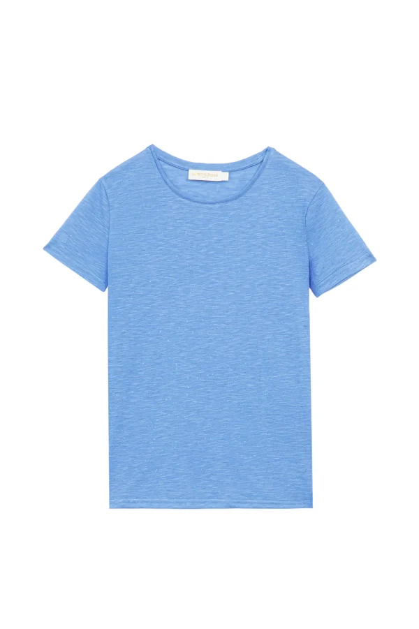 Clearance T-shirt col rond Elva - Bleu denim T-shirts & Tops