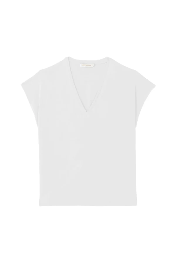 Online T-shirt col V Marcellina - Blanc T-shirts & Tops