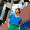 Outlet T-shirt Marcellina - 20-bleu T-shirts & Tops