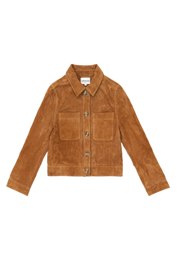 Clearance Veste en cuir Virgina - Camel Ligne Cuir | Vestes